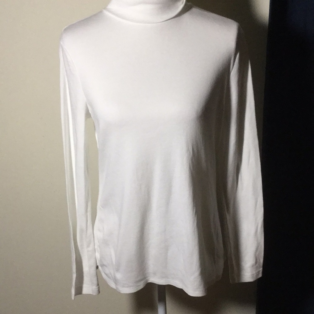 Talbots Long Sleeved White Turtleneck